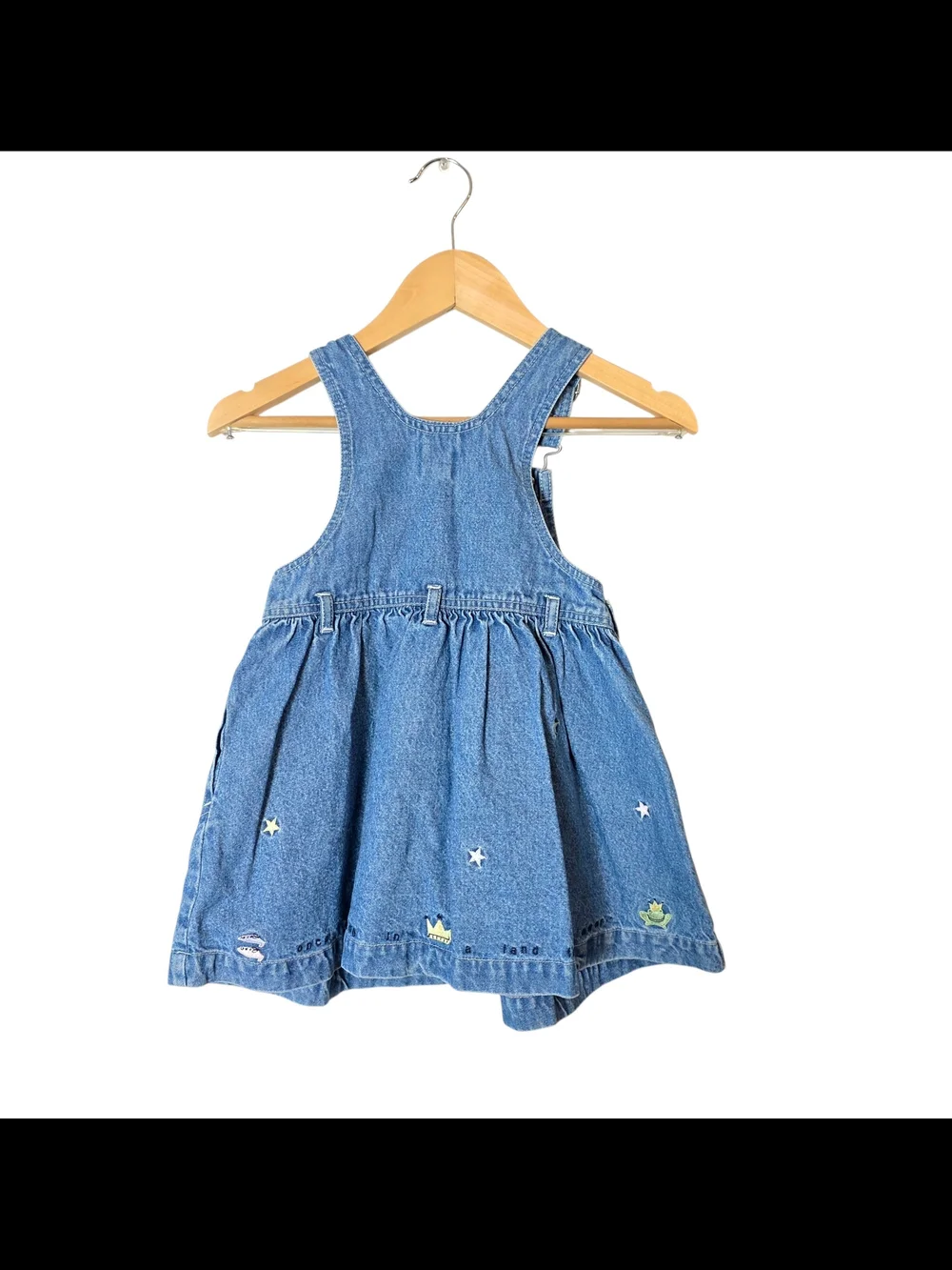 Vintage Baby Gap Denim Dress 2T 1999 Once Upon A Time Fairytale Overall Dress